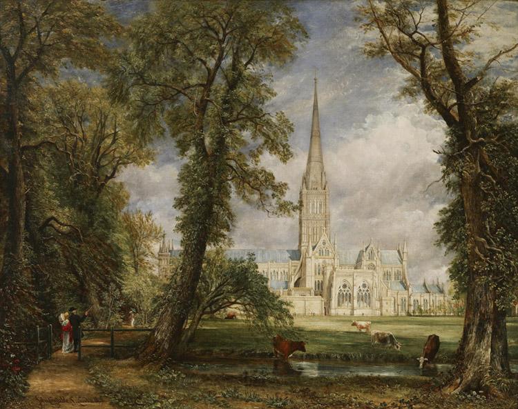 John Constable Salisbury Cathedral from the Bishop's Grounds (mk09)